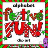 Christmas Clip Art Alphabet | Bulletin Board Letters
