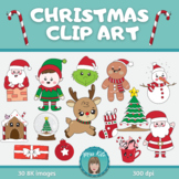 Christmas Clip Art Color and BW Personal And Comercial Use