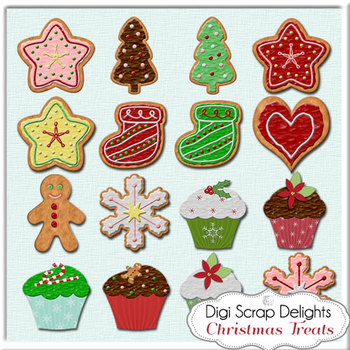 Preview of Christmas Clip Art, Digital Cookies & Cupcakes