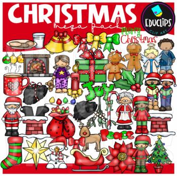 Preview of Christmas Clip Art Mega Pack {Educlips Clipart}
