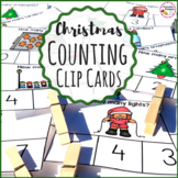 Christmas Clip Cards Counting and Numbers Math Center