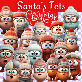 Preview of Christmas ClipArt Santa’s Tots - Holiday ClipArt - Commercial use