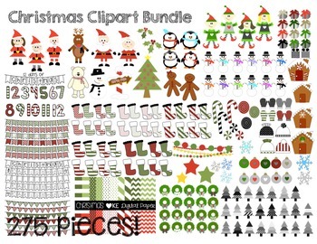 Christmas Clipart- 278 pieces! by The Teachers Next Door | TpT