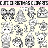 Christmas Clipart Black and White SVG & PNG