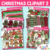 Christmas Clipart Bundle: Clip Art, Borders, Digital Paper