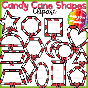 Preview of Candy Cane Clipart | Christmas 2D Shapes
