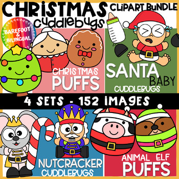 Preview of Cute Christmas Clipart Bundle - Cuddlebugs Collection - Cute Elf Clipart & More