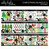 Christmas Clipart BUNDLE 2 - Outlined