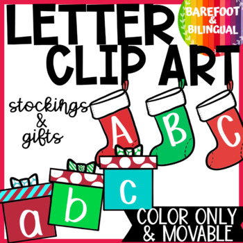 Preview of Christmas Clipart | Letters | Gifts | Stockings