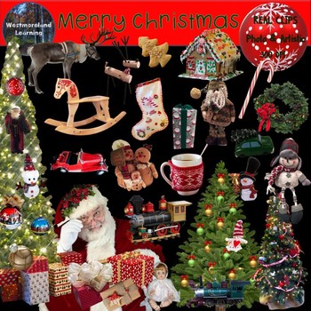 Preview of Christmas Clipart Photo & Artistic Digital Stickers Holiday Clip Art