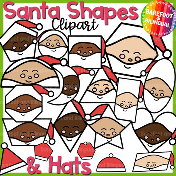 Preview of Christmas Clipart | Santa & Hat Shapes