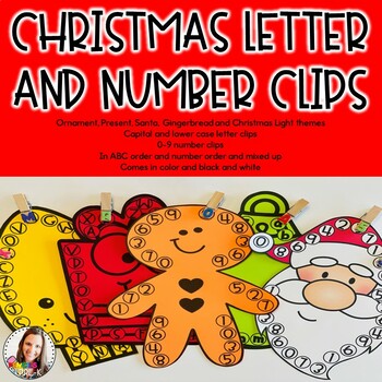 Preview of Christmas Clips-Christmas-Fine Motor