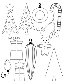 Christmas Clips Clipart, Christmas Trees by Teacher Karma | TpT