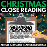 Christmas Close Reading Passages - Christmas Traditions - 