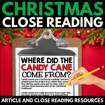 Preview of Christmas Close Reading Passages for Middle School - Christmas Activities