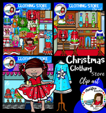 Christmas Clothing Store clip art- Big set of 68 items!