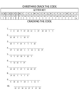 Preview of Christmas Code Cracker