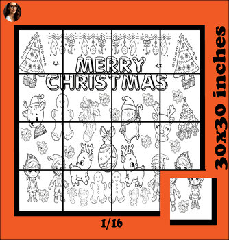 Preview of Christmas Collaborative Poster Bulletin Board Activity door decoration