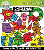 Christmas Color By Code Shapes Clipart {Zip-A-Dee-Doo-Dah 