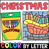Christmas Color By Letter - Letter Recognition Practice