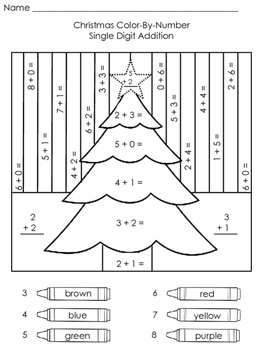 Christmas Color-By-Number by Differentiation Destination | TPT
