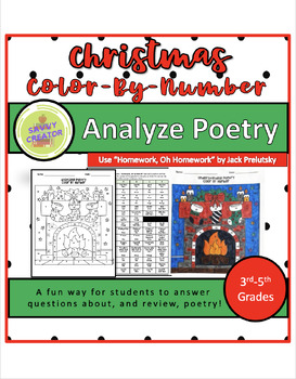 Preview of Christmas Color By Number: Analyze Poetry