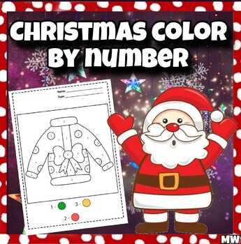 Preview of Christmas Color By Number For Kids, A Fun and Simple Christmas.