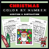 Christmas Color By Number Math Set - Addition & Subtractio