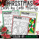 Christmas Color By Number for ELA - Literary Analogies Col