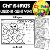 Christmas Color-By-Sight Word