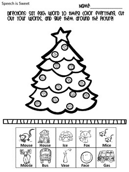 Christmas Articulation Activities: Later Developing Sounds by Speech Is ...