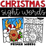 Christmas Color Sheets with Primer Words