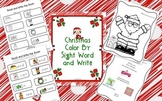 Christmas Color & Write By Sight Word