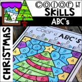 Christmas Color by Code ABC's (Uppercase and Lowercase)