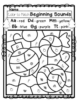 christmas color by beginning sound free by sherri cheshire tpt
