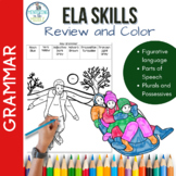 Christmas Color by Code Activity | Winter Grammar Review C