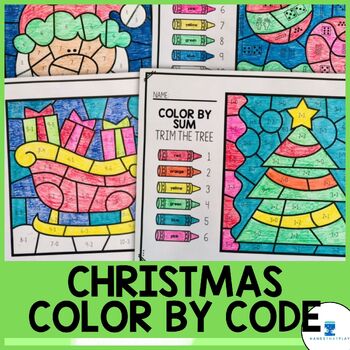 Christmas Color by Code Coloring Pages - Number Math (within 10)