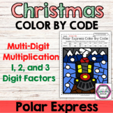 Polar Express Day Coloring Pages Color by Number Code Mult