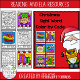 Christmas Color by Code Sight Word Coloring Sheets