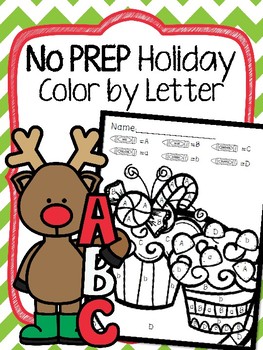 Preview of Christmas Color by Letter
