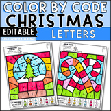 Christmas Color by Letter Recognition Color by Code Activi