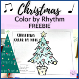 Christmas Color by Note FREEBIE for rhythm