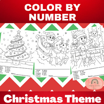 Preview of Christmas Color by Number
