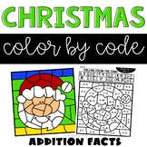 Christmas Color by Number Addition Facts