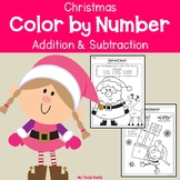 Christmas Color by Number Addition & Subtraction (Christma