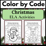 Christmas Color by Number ELA Parts of Speech Activity 4 W