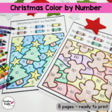 Christmas Color by Number - Math Centers