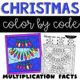 Christmas Color by Number Multiplication
