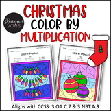 Christmas Color by Number Multiplication