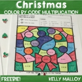 Christmas Color by Number Multiplication Facts Freebie